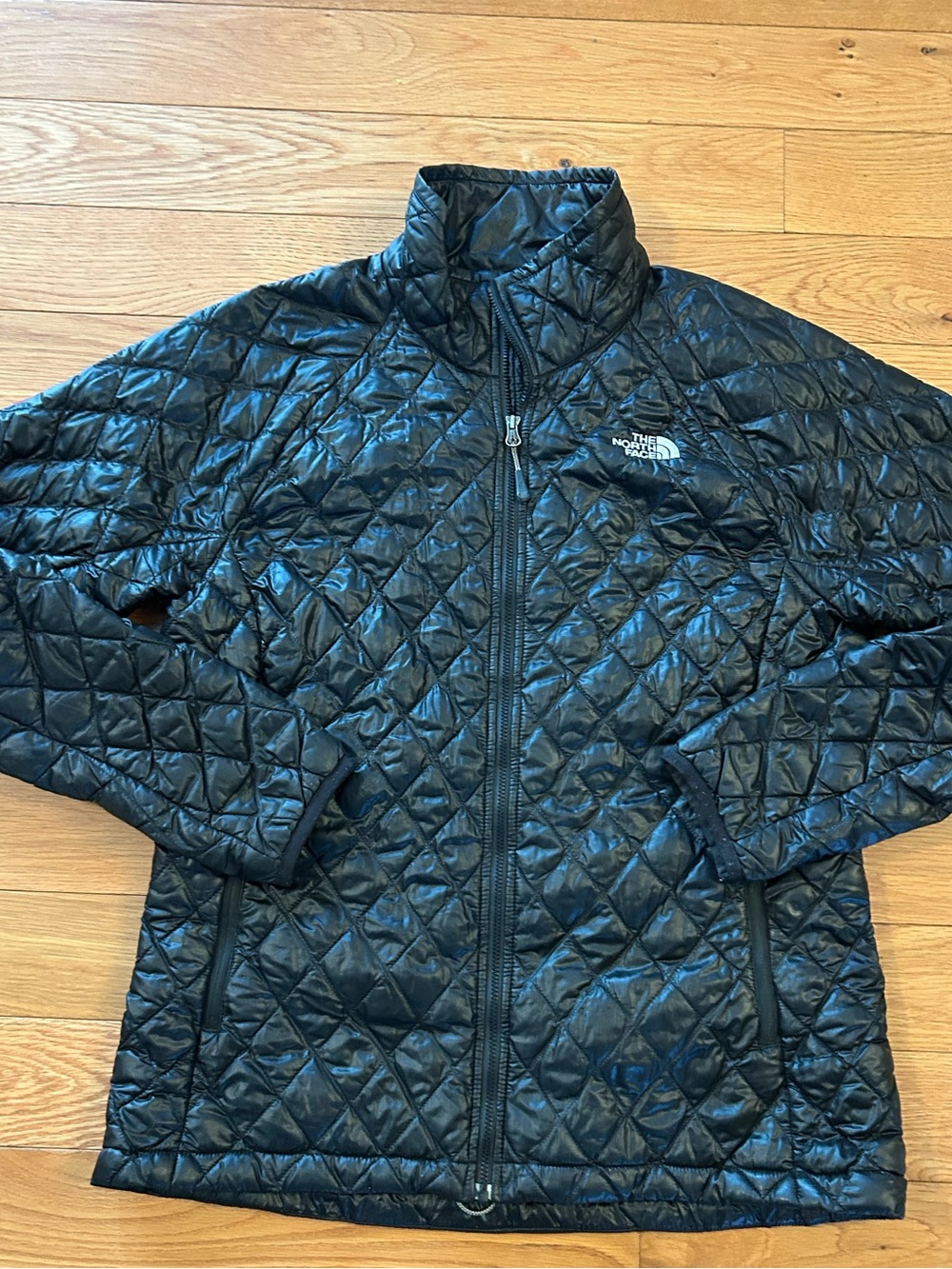 North Face Quilted Insulated Jacket Black Full Zip Women’s Lightweight Coat  M